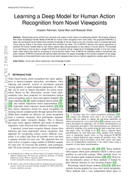 Learning a Deep Model for Human Action Recognition from Novel Viewpoints