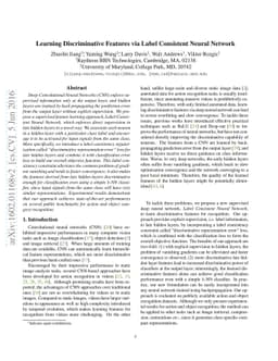 Learning Discriminative Features via Label Consistent Neural Network
