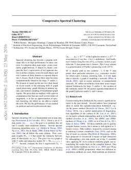 Compressive Spectral Clustering