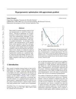 Hyperparameter optimization with approximate gradient