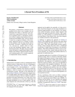 A Kernel Test of Goodness of Fit