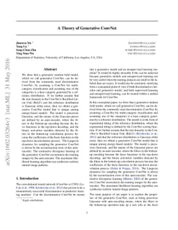 A Theory of Generative ConvNet