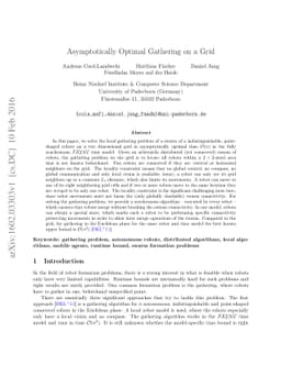 Asymptotically Optimal Gathering on a Grid