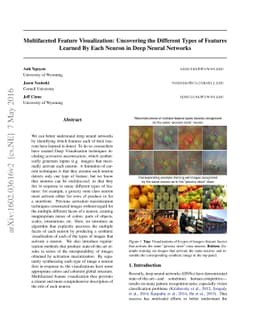Multifaceted Feature Visualization: Uncovering the Different Types of
  Features Learned By Each Neuron in Deep Neural Networks