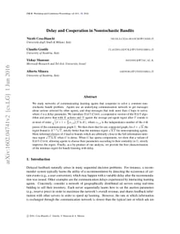 Delay and Cooperation in Nonstochastic Bandits