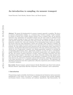 An introduction to sampling via measure transport