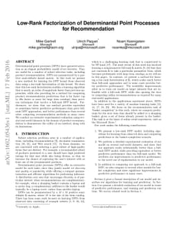 Low-Rank Factorization of Determinantal Point Processes for
  Recommendation