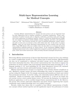 Multi-layer Representation Learning for Medical Concepts