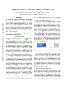 Multi-resolution Compressive Sensing Reconstruction