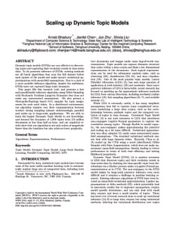 Scaling up Dynamic Topic Models
