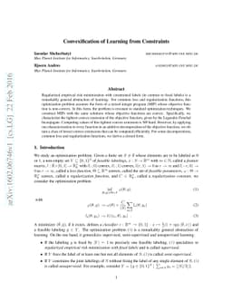 Convexification of Learning from Constraints