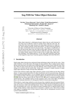 Seq-NMS for Video Object Detection
