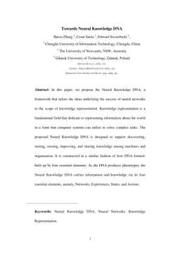Towards Neural Knowledge DNA