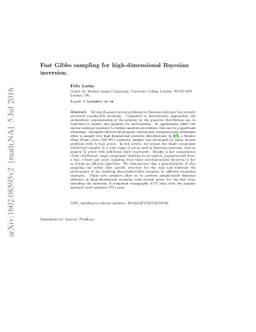 Fast Gibbs sampling for high-dimensional Bayesian inversion