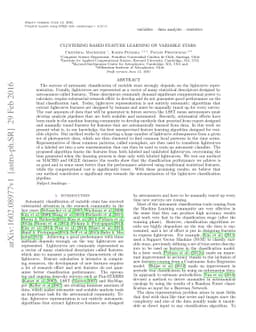 Clustering Based Feature Learning on Variable Stars