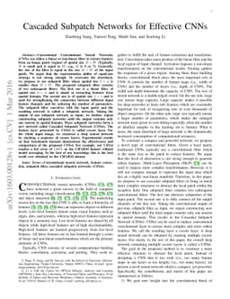 Cascaded Subpatch Networks for Effective CNNs