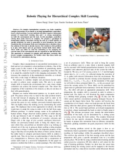 Robotic Playing for Hierarchical Complex Skill Learning