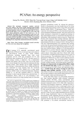 PCANet: An energy perspective