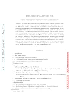 High-Dimensional Metrics in R