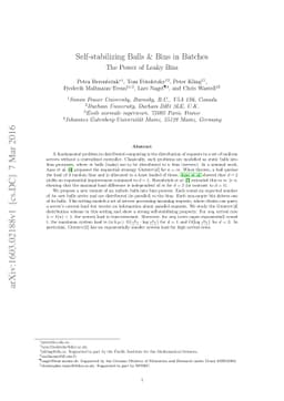 Self-stabilizing Balls & Bins in Batches