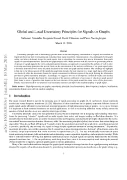 Global and Local Uncertainty Principles for Signals on Graphs