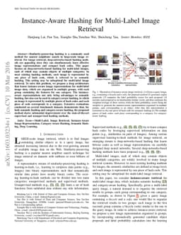 Instance-Aware Hashing for Multi-Label Image Retrieval