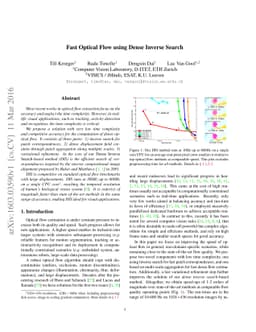 Fast Optical Flow using Dense Inverse Search