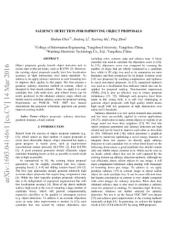 Saliency Detection for Improving Object Proposals