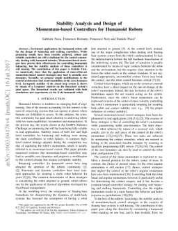 Stability Analysis and Design of Momentum-based Controllers for Humanoid
  Robots
