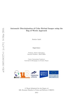Automatic Discrimination of Color Retinal Images using the Bag of Words
  Approach