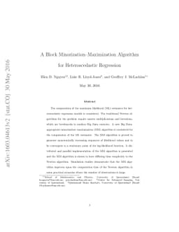 A Block Minorization--Maximization Algorithm for Heteroscedastic
  Regression