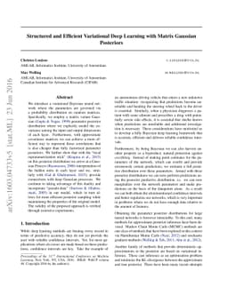 Structured and Efficient Variational Deep Learning with Matrix Gaussian
  Posteriors