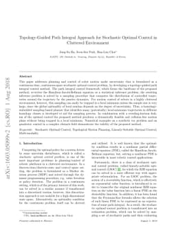 Topology-Guided Path Integral Approach for Stochastic Optimal Control in
  Cluttered Environment