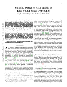 Saliency Detection with Spaces of Background-based Distribution