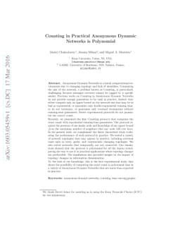 Counting in Practical Anonymous Dynamic Networks is Polynomial