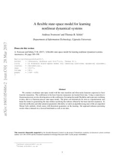 A flexible state space model for learning nonlinear dynamical systems
