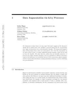 Data Augmentation via Levy Processes