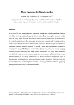 Deep Learning in Bioinformatics