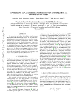 Controlling Explanatory Heatmap Resolution and Semantics via
  Decomposition Depth