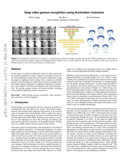 Deep video gesture recognition using illumination invariants