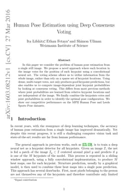 Human Pose Estimation using Deep Consensus Voting