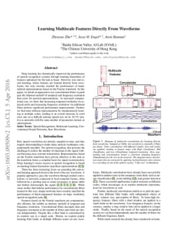 Learning Multiscale Features Directly From Waveforms