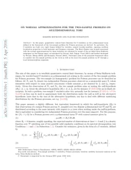On normal approximations for the two-sample problem on multidimensional
  tori