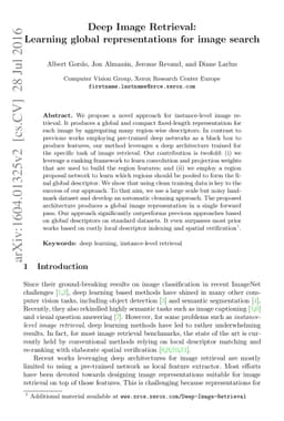 Deep Image Retrieval: Learning global representations for image search
