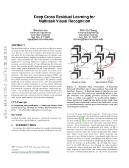 Deep Cross Residual Learning for Multitask Visual Recognition