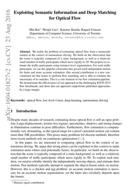 Exploiting Semantic Information and Deep Matching for Optical Flow