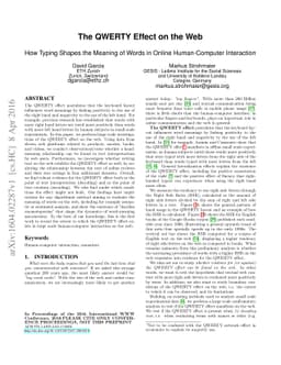 The QWERTY effect on the web: How typing shapes the meaning of words in
  online human-computer interaction