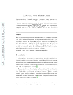 GPIC - GPU Power Iteration Cluster
