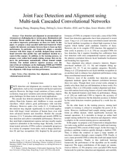 Joint Face Detection and Alignment using Multi-task Cascaded
  Convolutional Networks