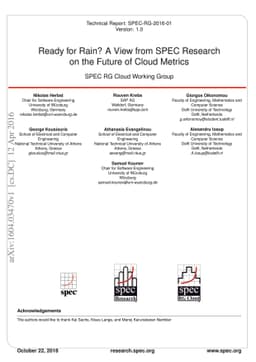 Ready for Rain? A View from SPEC Research on the Future of Cloud Metrics